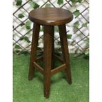 Taburecity Ahşap Tabure-Ceviz Renk -65CM -1 Adet - Ceviz-Ceviz