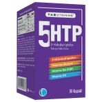 TABVITAMINS 5-HTP 30 Bitkisel Kapsül Valerian Vitamin B6 P5P Vitamin D3 - Dezenfektan Hediyeli (%72 Alkol)