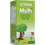TABVITAMINS Multi Multivitamin Multimineral Balık Yağı Şurup 200 ml - Dezenfektan Hediyeli (%72 Alkol)