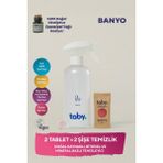 Taby Doğal Kaynaklı Bitkisel ve Mineral Bazlı Banyo Temizleyici Başlangıç Seti-Kireç Sökücü-1Şişe+2Tablet - 500 ml