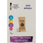 Taby Doğal Kaynaklı Bitkisel ve Mineral Bazlı Çok Amaçlı Temizleyici Tablet 4 Tablet - Tüm Yüzeyler - Kokusuz