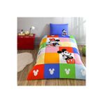 Taç 000000001000050292 Lisanslı Disney Minnie & Mickey Tek Kişilik Pamuk Nevresim Takımı,160 x 220 Çok Renkli