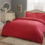 Taç 200x220 cm Saten Basic Kırmızı Çift Kişilik Nevresim Takımı