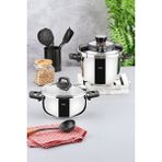 Taç 2'li Fastcook Düdüklü Tencere Seti4- 6lt - 4 - 6 L Set - Açık Gri
