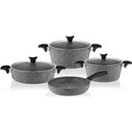 Taç 3454 Master Cook 7 Parça Granit Gri Tencere Seti