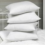 Taç Allday Silikon Elyaf Yastık 4 Adet Taç 2 Li Yastık 2 Paket 50X70 cm - 50 x 70 cm - Bej - Beyaz Çizgili