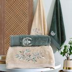 Taç Bambu Fall Hamam Seti Taba 4'Lü Set