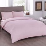 Taç Basic Pembe Ranforce Tek Kişilik Nevresim Takımı