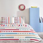 Taç Baskılı Rainbow Tek Kişilik Pike Takımı Kırmızı - 160 X 230