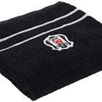Taç Beşiktaş Arma Lisanslı Düz%100 Pamuk Yüz Havlusu, Siyah, 50x90 cm