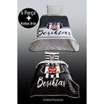 Taç Beşiktaş Battaniye + Yatak Örtüsü + Yastık Kılıfı + Yastık 4 Parça + Hediye Ürün Siyah