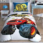 Taç Blaze Road Rescue Lisanslı Karakter Baskılı%100 Pamuk Nevresim Takımı, Çok Renkli, Tek Kişilik (Nevresim: 160x220 cm/Lastikli Çarşaf: 100x200 cm/Yastık Kılıfı: 50x70 cm)