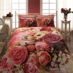 Taç Bouquet Pembe Çift Kişilik Nevresim Takımı