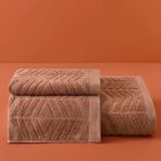 Taç Butik Brüj Pamuk Banyo Havlusu Kiremit 70x140