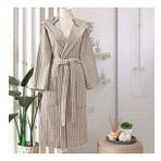 Taç Casual Waffle Pamuk Bornoz Taş S/M