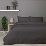 Taç Çift Kişilik Bambu Saten Nevresim Takımı Plain Gri - Renkli - 200 x 220 cm