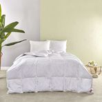 Taç Classic Comforter Düz Kaz Tüyü Yorgan, Beyaz, Tek Kişilik (155x215 cm)