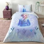 TAÇ Disney Frozen Diamond Standart Pamuk Nevresim Takımı, Mavi, Tek Kişilik
