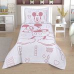 Taç Disney Mickey Mouse Lisanslı Jakar Çok Renkli Yatak Örtüsü