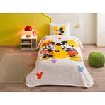 TAÇ Disney Minnie & Mickey Botanic Standart Pamuk Nevresim Takımı, Sarı, Tek Kişilik