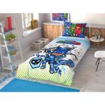 Taç Disney PJ Masks Lisanslı Nevresim Takımı - 160 x 220 cm - Açık Mavi - Gri