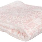 Taç Fabian Desenli%100 Polyester Battaniye, Pembe, Çift Kişilik
