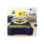 Taç Fenerbahçe Lisanslı Stripe Tek Kişilik Yatak Örtüsü + Yastık Kılıfı