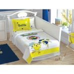 Taç Fenerbahçe Lisanslı Yıldız Logo Baskılı%100 Pamuk Bebek Pike Takımı, Sarı-Lacivert, Bebek