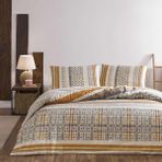 Taç Flanel Kışlık -Merald Bej- Lastikli Çarşaflı Tek Kişilik Nevresim Takımı - 160 x 220 cm