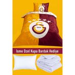 Taç Galatasaray 5 Yıldız 5'li Nevresim Takımı + İsme Özel Kupa Bardak Hediye