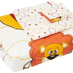 Taç Galatasaray Balloon Baby Lisanslı Hayvan Desenli %100 Pamuk Bebek Uyku Seti, Çok Renkli, Bebek (Yorgan: 95x145 cm / Lastikli Çarşaf: 80x140 cm / 2 Adet Yastık Kılıfı: 35x45 cm)