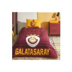 Taç Galatasaray Lisanslı Stripe Tek Kişilik Yatak Örtüsü + Yastık Kılıfı + Kupa Bardak