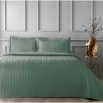 Taç Glory Modern Desenli Çift Kişilik Yatak Örtüsü Polyester Malzeme Yeşil Renk - 250 x 260 cm
