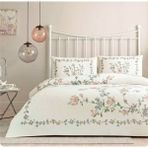 Taç Glow Ranforce Pamuklu Çift Kişilik Nevresim Takımı Materna Pudra - 200 x 220 cm