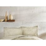 Taç Herta Bej Saten Model Volanlı Kenar Yastık Kılıfı - 50x70