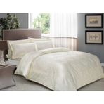 Taç Jakar Saten Nevresim Takımı 200X220CM - Krem - 200 x 220 cm
