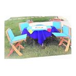 Taç Kristal Garden Set (Bahçe Minder Takımı) V7-lacivert-açık Mavi