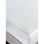 Taç Kristal Örme Çift Kişilik Yatak Alezi Lastikli Sıvı Geçirmez Alez +32 cm Derinlikli - 160 x 200 cm - Beyaz