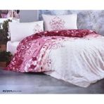 Taç Kristal Ranforce Aşiyan Gülkurusu Çift Kişilik Nevresim Takımı - Gül Kurusu - 200 x 220 cm