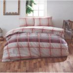 Taç Kristal Ranforce Şimal Çift Kişilik Nevresim Takımı - 200 x 220 cm - Beyaz - Pembe