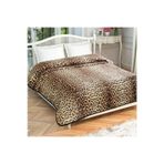 Taç Leopard Kahve 220x240 cm Battaniye Set