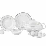 Taç Lilly Platin 84 Parça Yemek Takımı