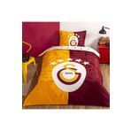 Taç Lisanslı %100 Pamuk Çarşafı Lastikli Tek Kişilik Nevresim Takımı Galatasaray 5. Yıldız