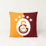 Taç Lisanslı 5.Yıldız Galatasaray 40x40 Kırlent - Renkli - 40 x 40 cm