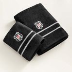 Taç Lisanslı Beşiktaş Arma Pamuk 70 x 140 cm Banyo Havlusu Siyah