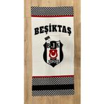 Taç Lisanslı Beşiktaş Dama Plaj Havlusu