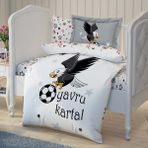 Taç Lisanslı Beşiktaş Kartal Baby Bebek Nevresim Takımı - 100 x 150 cm - Beyaz