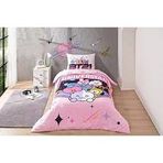 Taç Lisanslı BT21 Universtar Pamuk Tek Kişilik Nevresim Takımı - Pembe - 160 x 220 cm