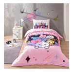 Taç Lisanslı BT21 Universtar Pamuk Tek Kişilik Nevresim Takımı