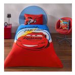 Taç Lisanslı Disney Cars Mcqueen Tek Kişilik Pamuk Nevresim Takımı